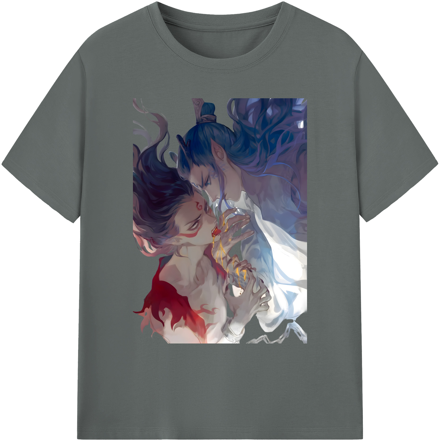 （画像用） Ne Zha 2 ナタ 魔童の大暴れ 綿100％ メンズ半袖Tシャツ｜肌触りやわらか＆通気性